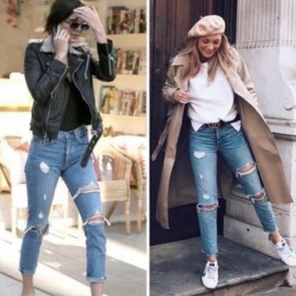 GRLFRND Karolina High Waisted Distressed Skinny Women’s Blue Jeans Size 25 - Picture 3 of 16